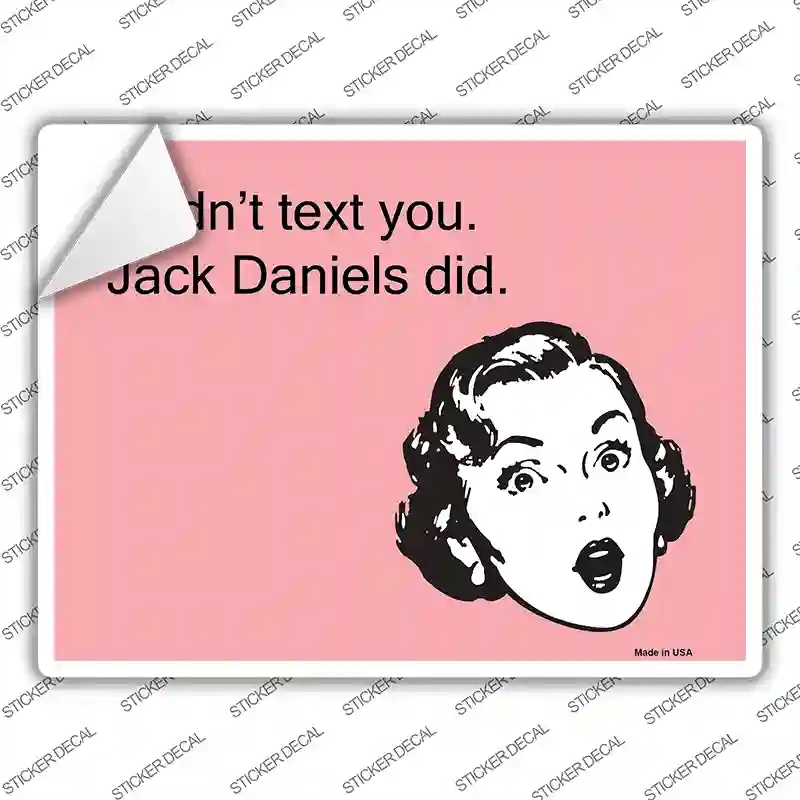 P-973s-XL I Did Not Jack Daniels Did Novelty Rectangle Sticker Decal, Extra Large