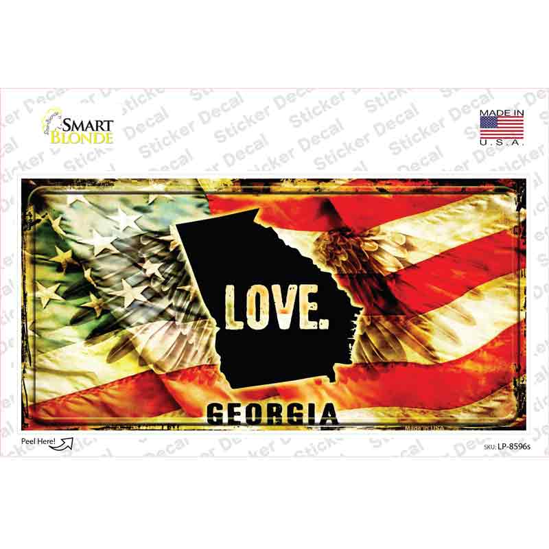 LP-8596s-M Georgia Love Novelty Sticker Decal, Medium