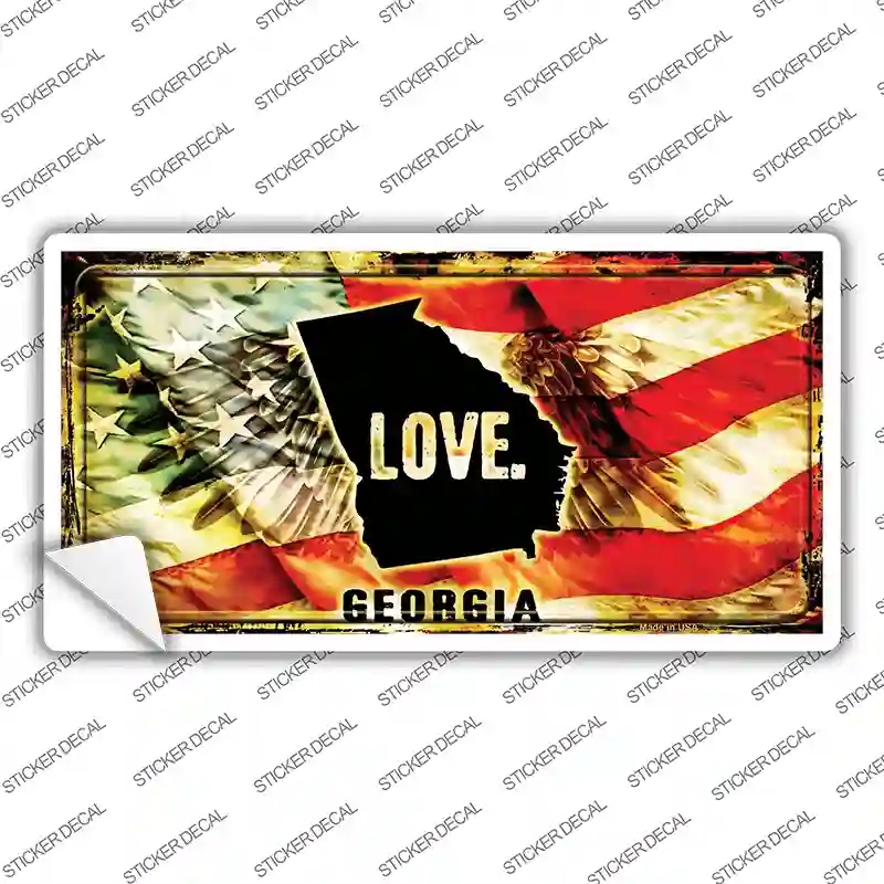 LP-8596s-S Georgia Love Novelty Sticker Decal, Small