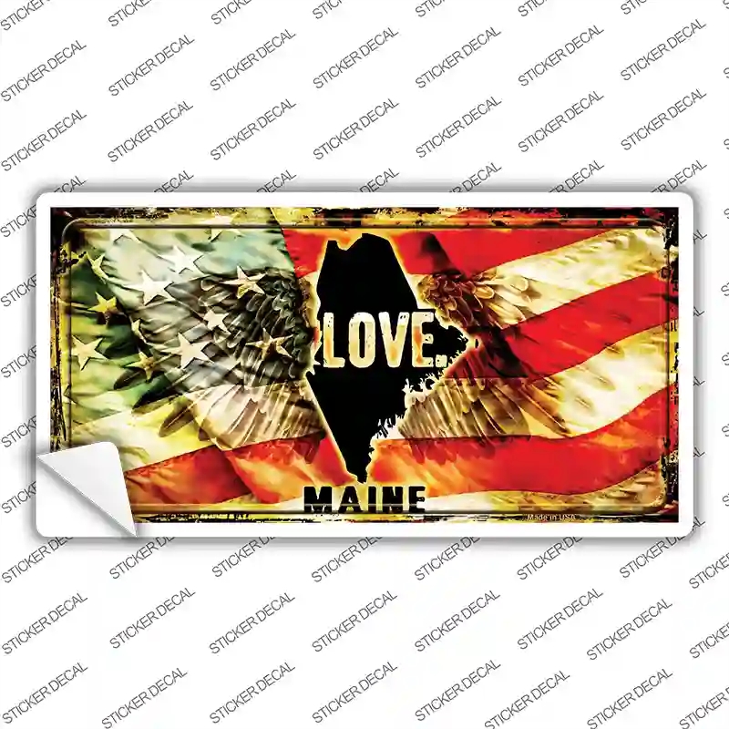 LP-8605s-L Maine Love Novelty Sticker Decal, Large