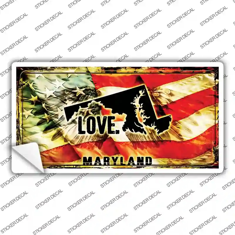 LP-8606s-S Maryland Love Novelty Sticker Decal, Small