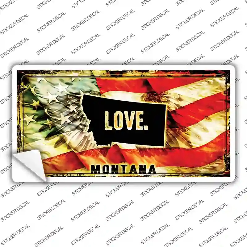 LP-8612s-XL Montana Love Novelty Sticker Decal, Extra Large