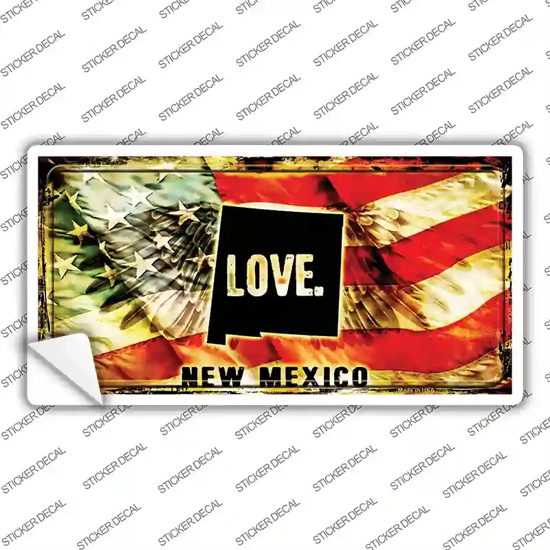 LP-8617s-S   Mexico Love Novelty Sticker Decal, Small