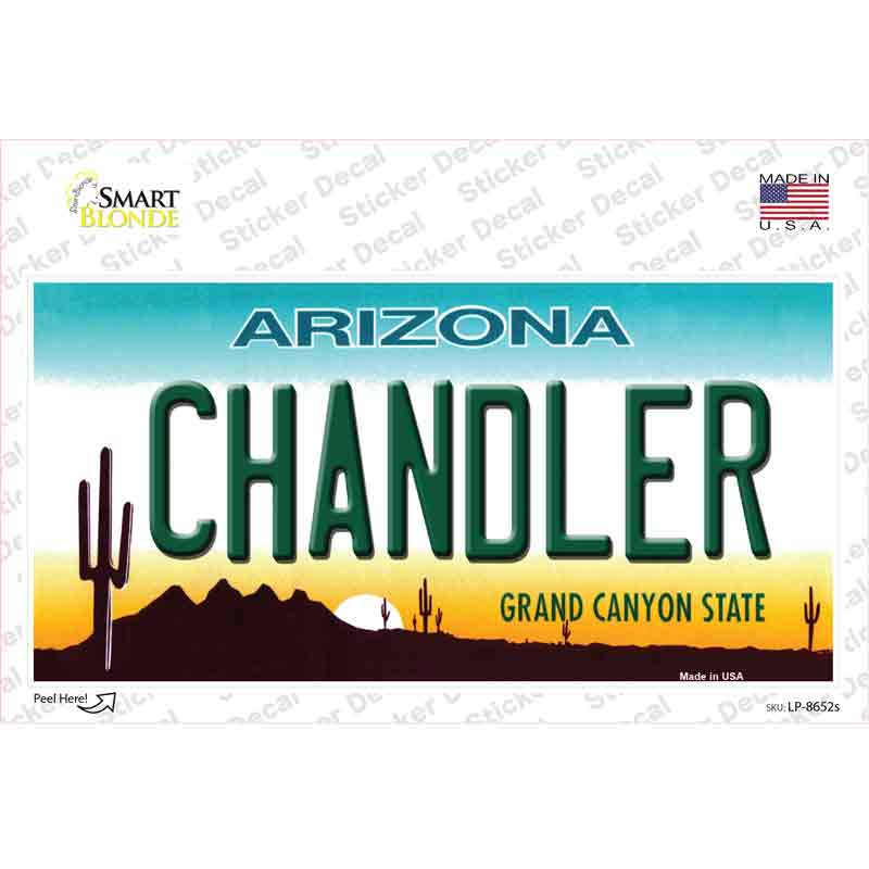 LP-8652s-M Chandler Arizona Novelty Sticker Decal, Medium