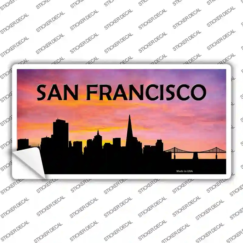 LP-8709s-L San Francisco Silhouette Novelty Sticker Decal, Large
