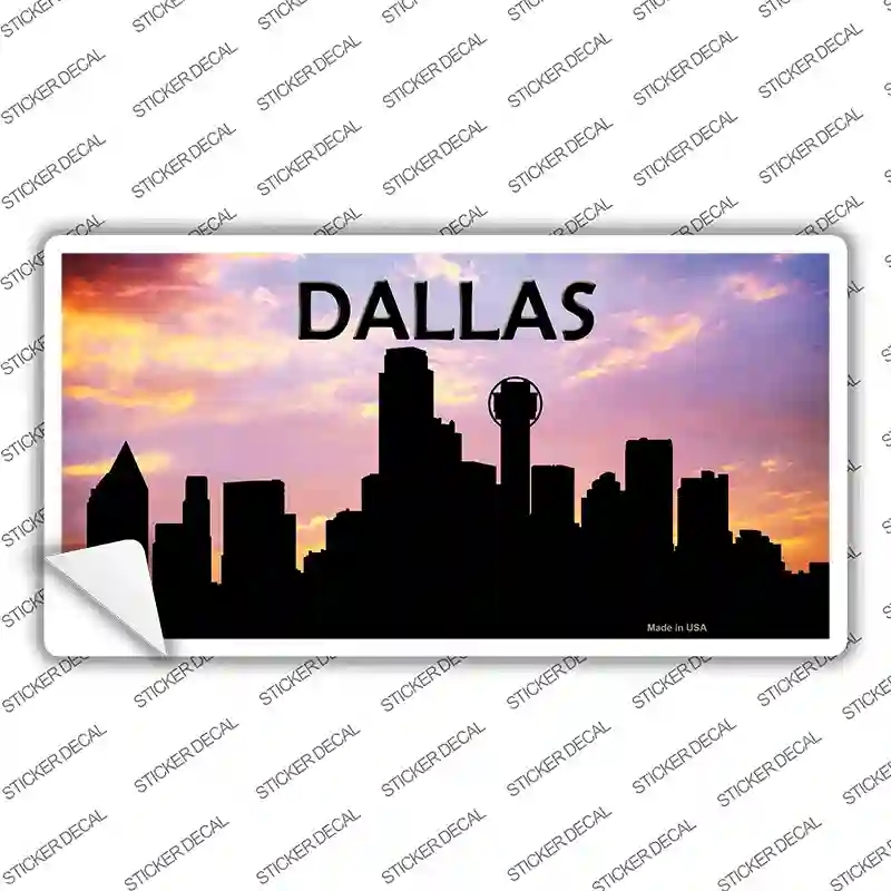 LP-8719s-XL Dallas Silhouette Novelty Sticker Decal, Extra Large