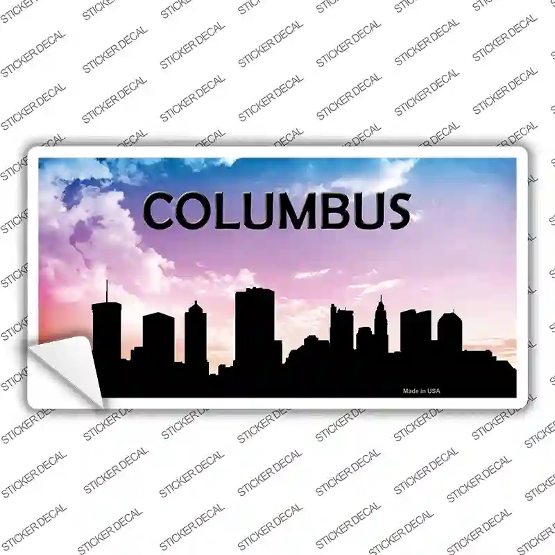 LP-8729s-L Columbus Silhouette Novelty Sticker Decal, Large