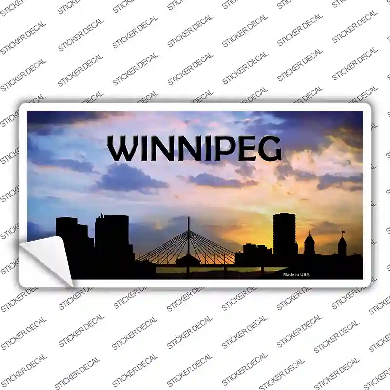 LP-8736s-L Winnipeg Silhouette Novelty Sticker Decal, Large