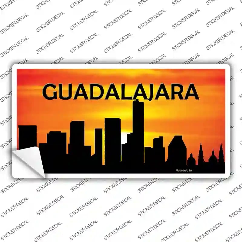 LP-8739s-XL Guadalajara Silhouette Novelty Sticker Decal, Extra Large