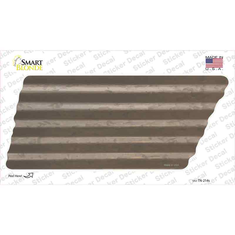 TN-214s-M Tan Solid Novelty Corrugated Tennessee Shape Sticker Decal, Medium