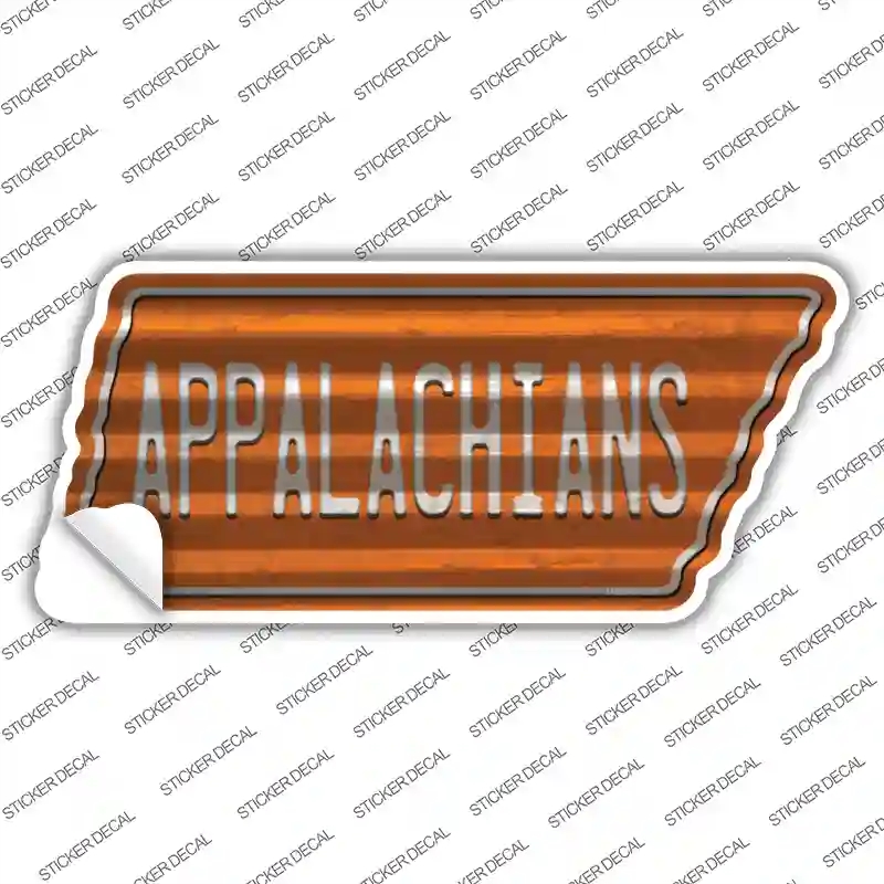 TN-250s-L Appalachians Novelty Corrugated Tennessee Shape Sticker Decal, Large
