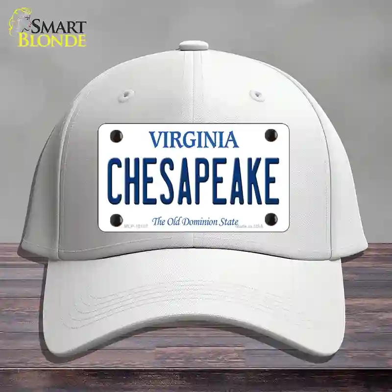 HAT21-MLP-10107 Chesapeake Virginia Novelty License Plate Hat, Cotton - White