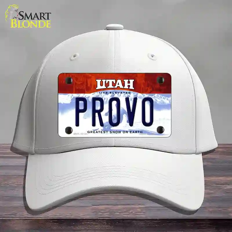 HAT21-MLP-10188 Provo Utah Novelty License Plate Hat, Cotton - White