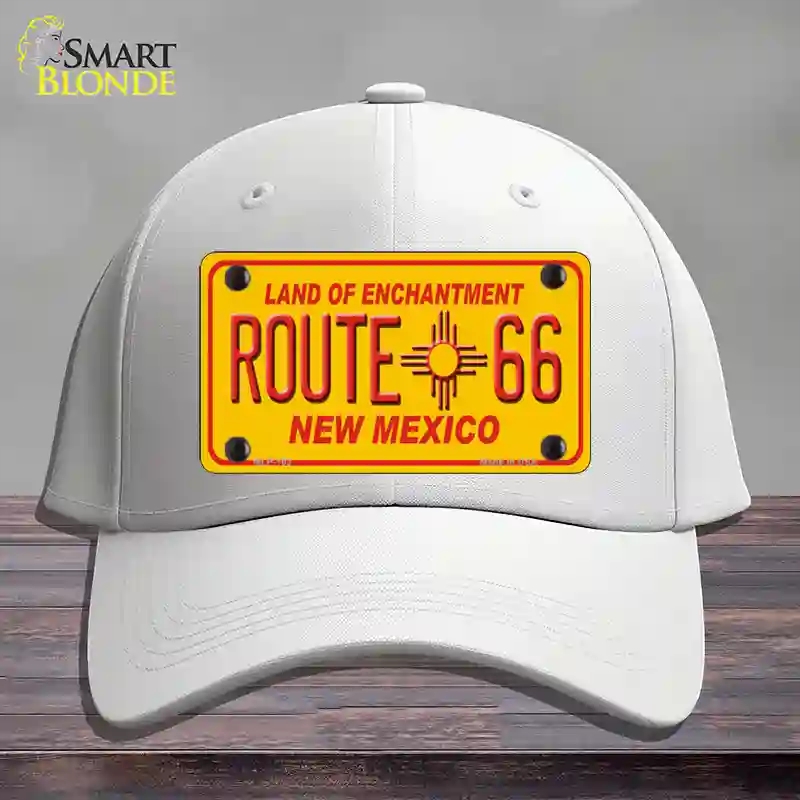 HAT21-MLP-103 Route 66   Mexico Novelty License Plate Hat, Cotton - White