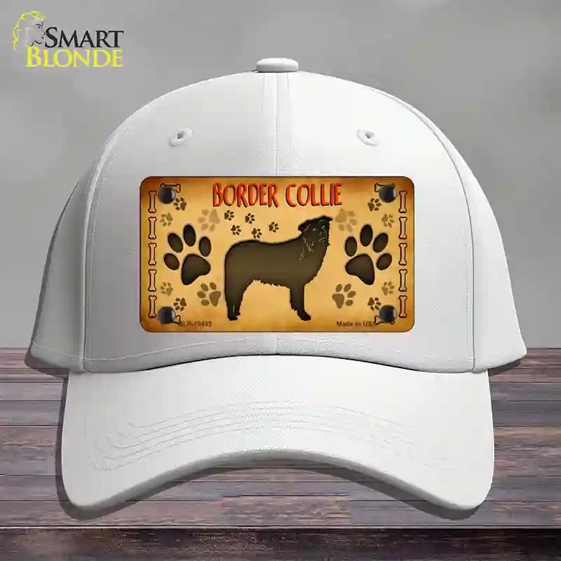 HAT21-MLP-10433 Border Collie Novelty License Plate Hat, Cotton - White
