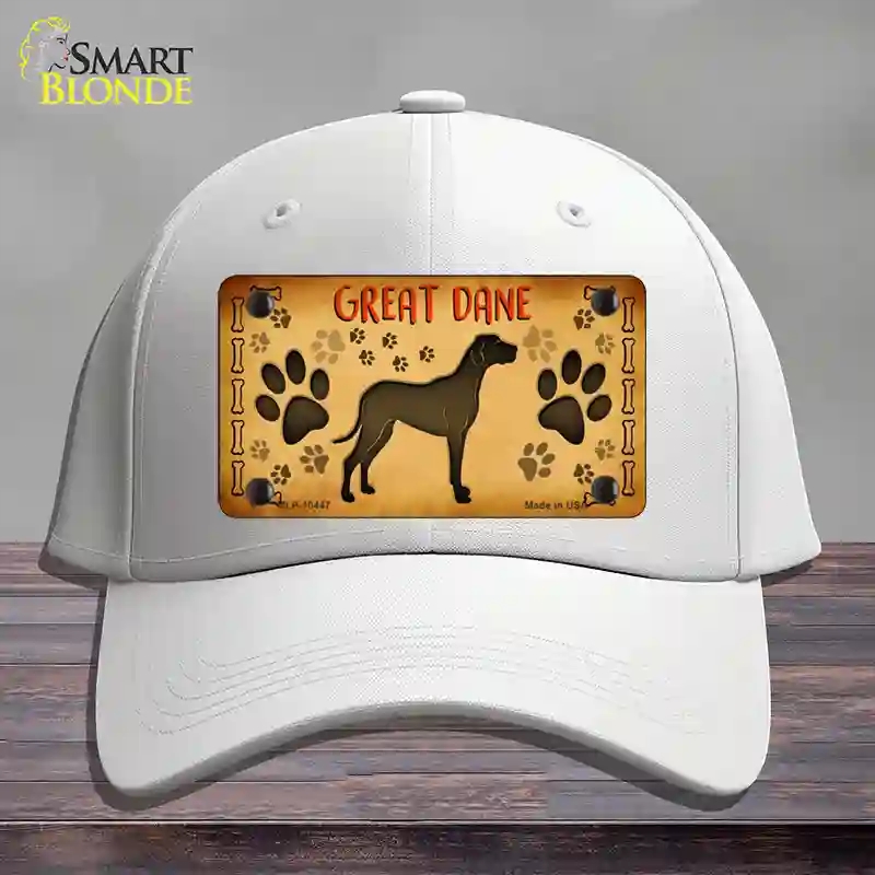 HAT21-MLP-10447 Great Dane Novelty License Plate Hat, Cotton - White