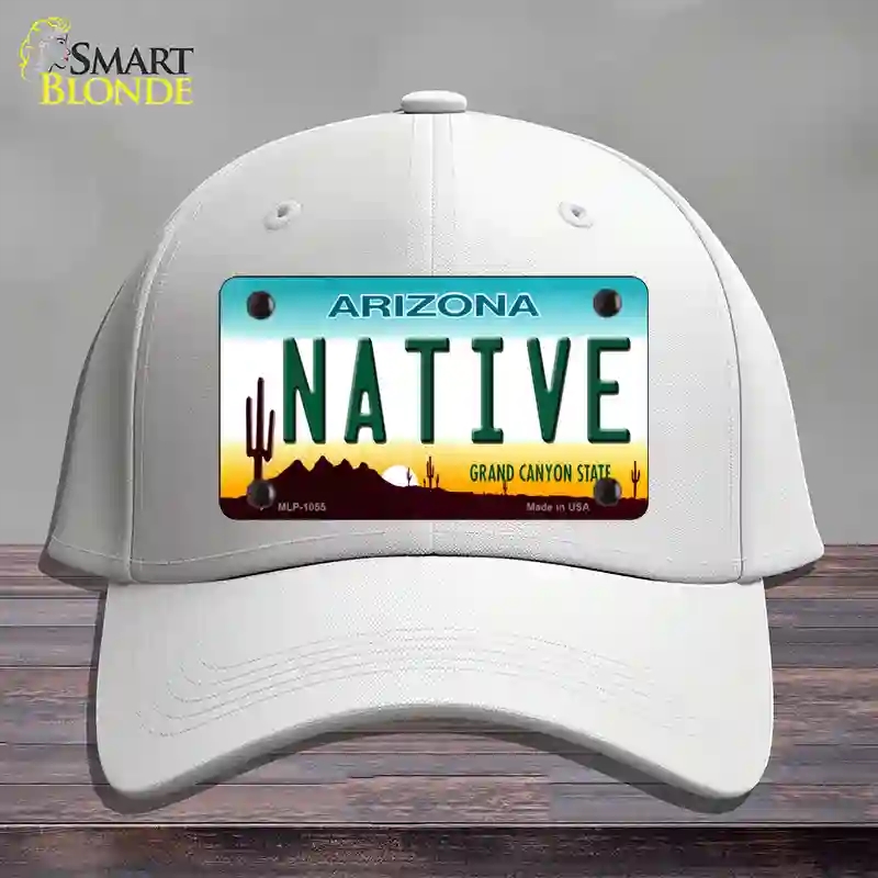 HAT21-MLP-1055 Native Arizona Novelty License Plate Hat, Cotton - White