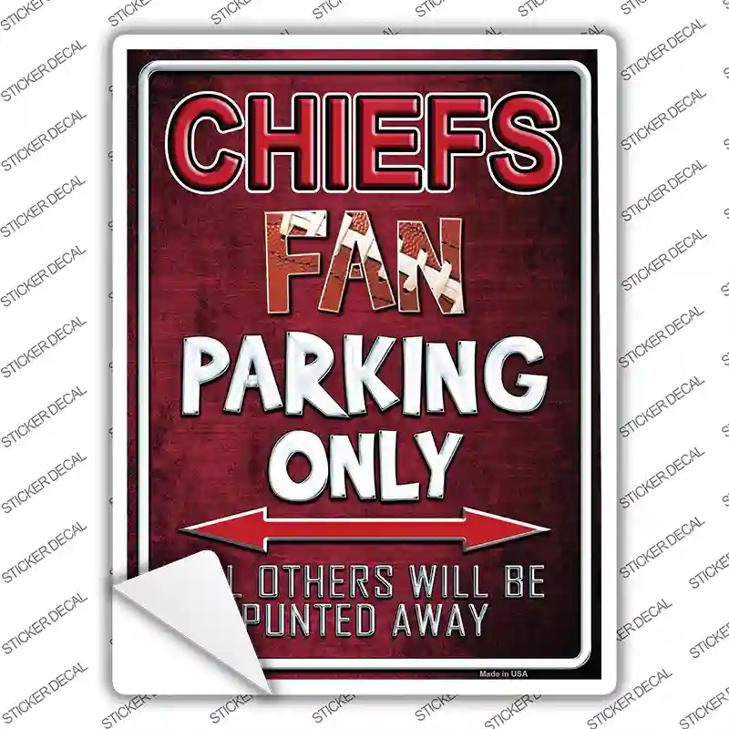 P-2017s-XL Chiefs Novelty Rectangle Sticker Decal, Extra Large