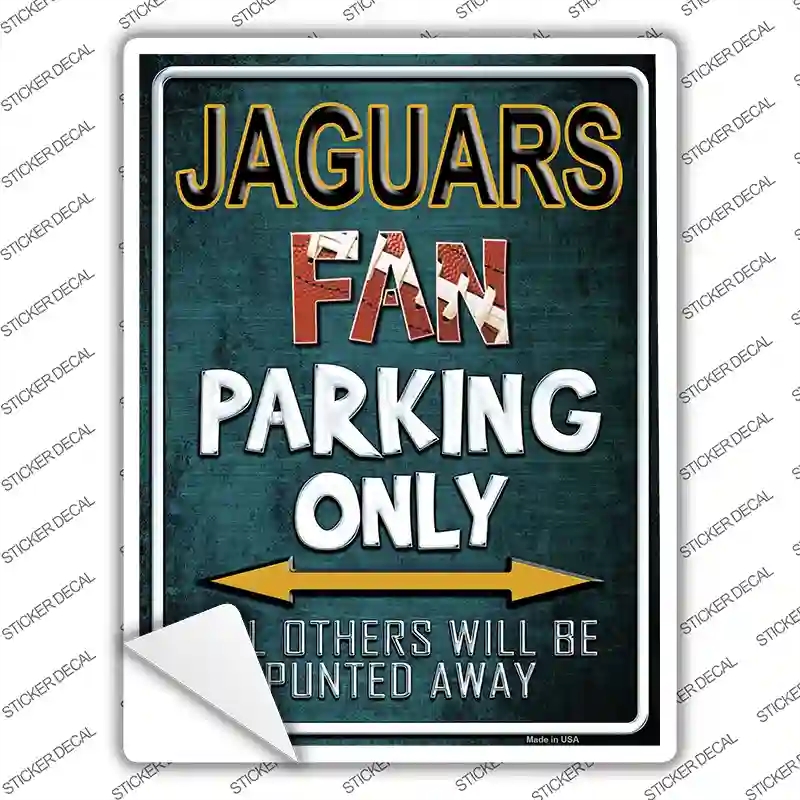 P-2024s-XL Jaguars Novelty Rectangle Sticker Decal, Extra Large