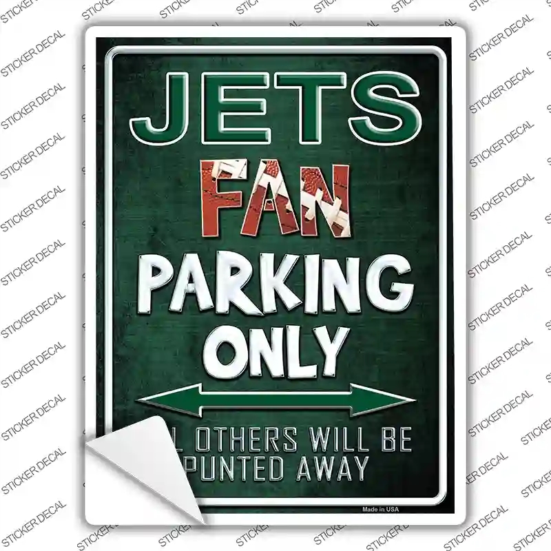 P-2025s-L Jets Novelty Rectangle Sticker Decal, Large