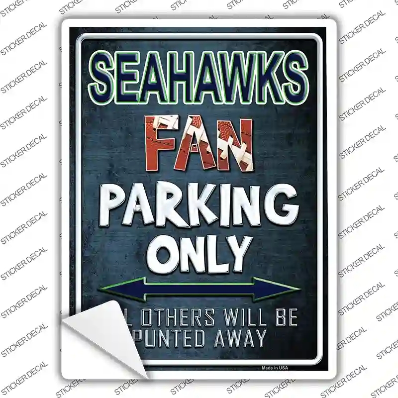 P-2035s-XL Seahawks Novelty Rectangle Sticker Decal, Extra Large