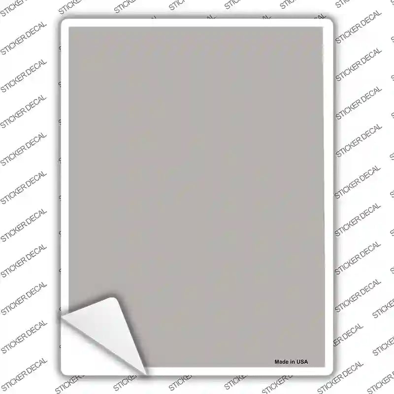 P-2181s-XL Solid Gray Novelty Rectangle Sticker Decal, Extra Large