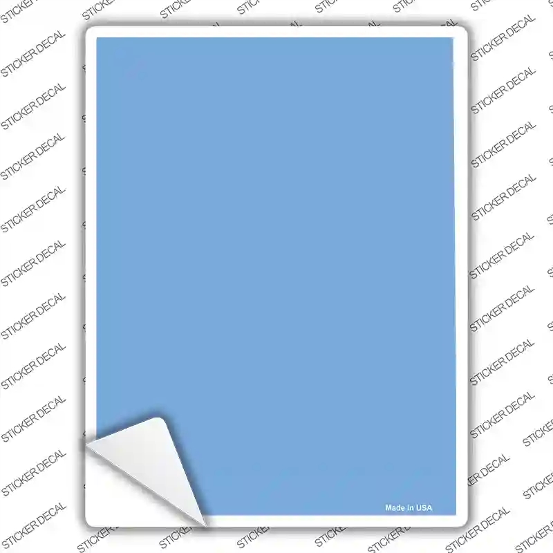 P-2184s-L Solid Light Blue Novelty Rectangle Sticker Decal, Large