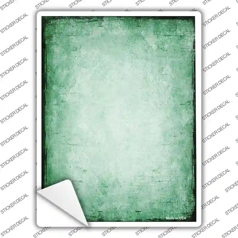 P-2186s-S Distressed Green Novelty Rectangle Sticker Decal, Small
