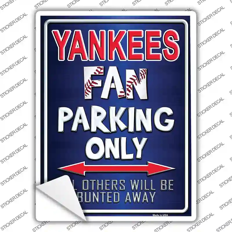 P-239s-XL Yankees Novelty Rectangle Sticker Decal, Extra Large