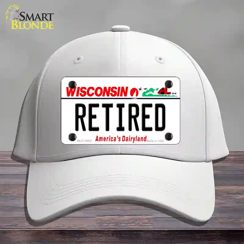 HAT21-MLP-10637 Retired Wisconsin Novelty License Plate Hat, Cotton - White
