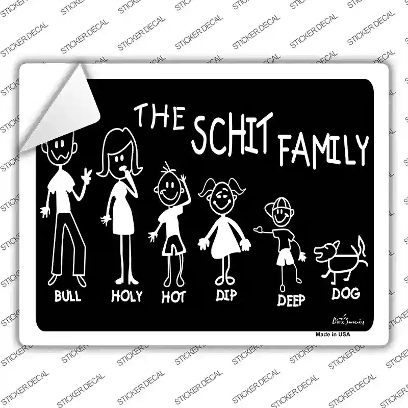P-115s-L The Schit Family Novelty Rectangle Sticker Decal, Large