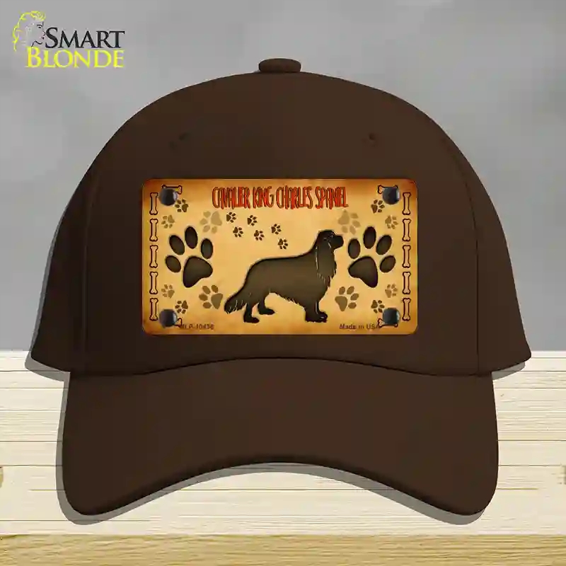 HAT24-MLP-10436 Cavalier King Charles Spaniel Novelty License Plate Hat, Cotton - Dark Brown