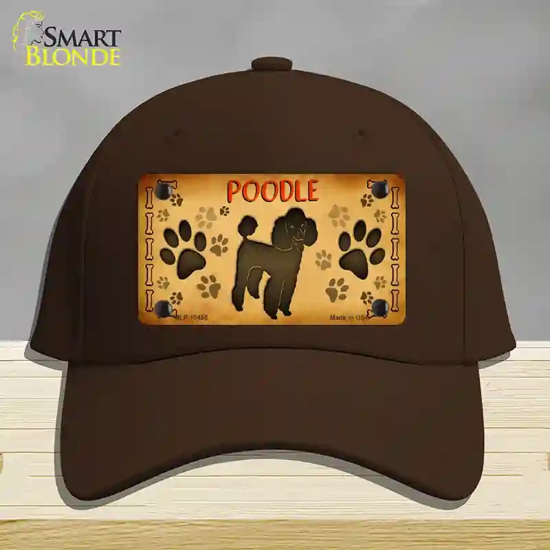 HAT24-MLP-10455 Poodle Novelty License Plate Hat, Cotton - Dark Brown