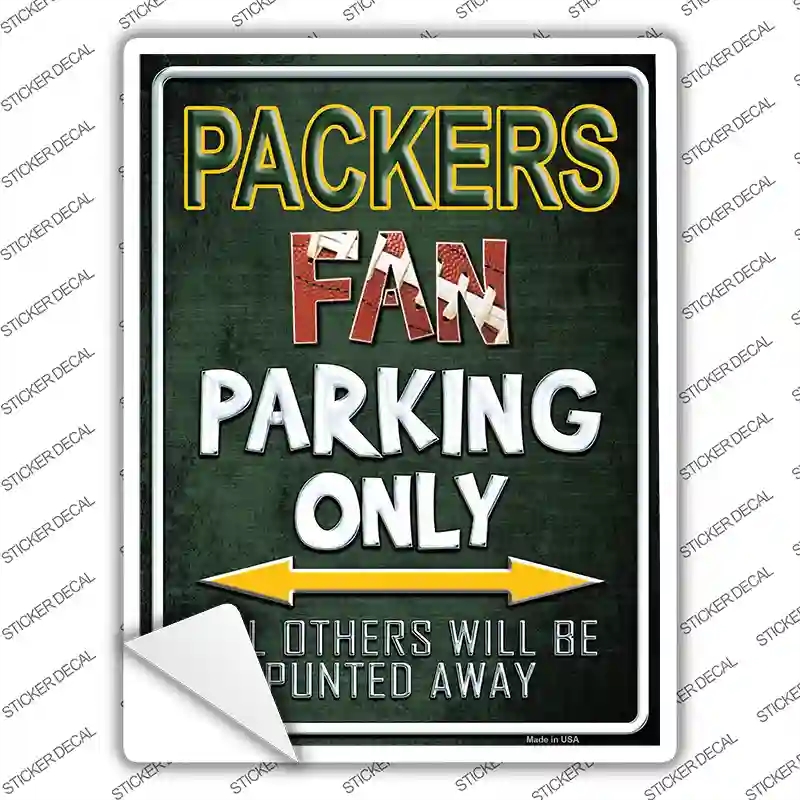 P-2027s-XL Packers Novelty Rectangle Sticker Decal, Extra Large