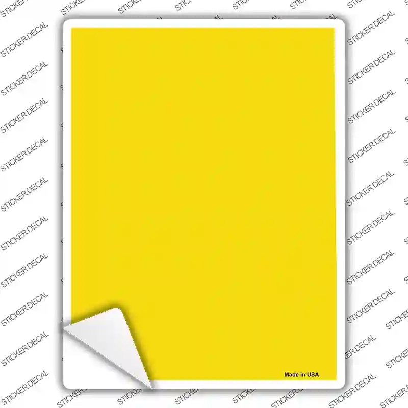 P-2178s-XL Solid Yellow Novelty Rectangle Sticker Decal, Extra Large