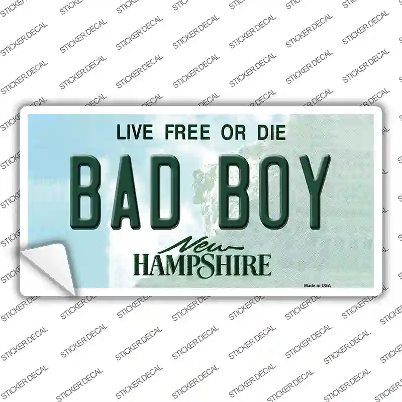 LP-11174s-L Bad Boy   Hampshire State Novelty Sticker Decal, Large