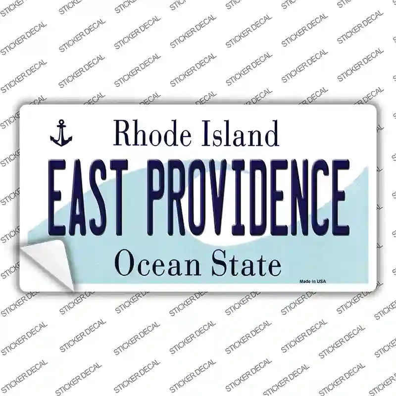 LP-11189s-L East Providence Rhode Island State Novelty Sticker Decal, Large