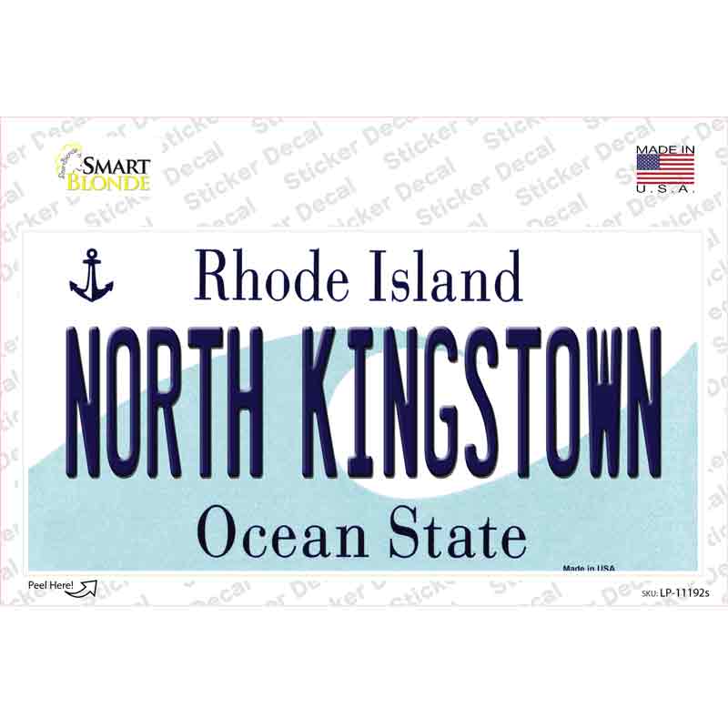 LP-11191s-M Cumberland Rhode Island State Novelty Sticker Decal, Medium