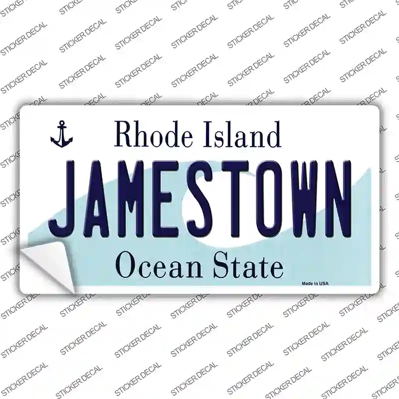 LP-11193s-S Jamestown Rhode Island State Novelty Sticker Decal, Small