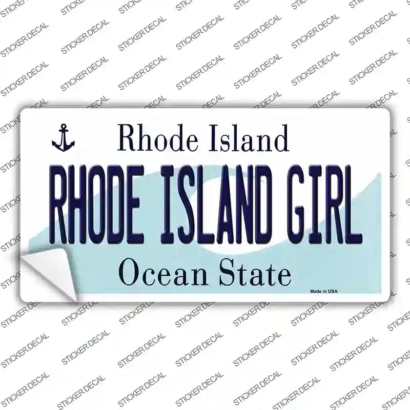 LP-11197s-S Rhode Island State Girl Novelty Sticker Decal, Small