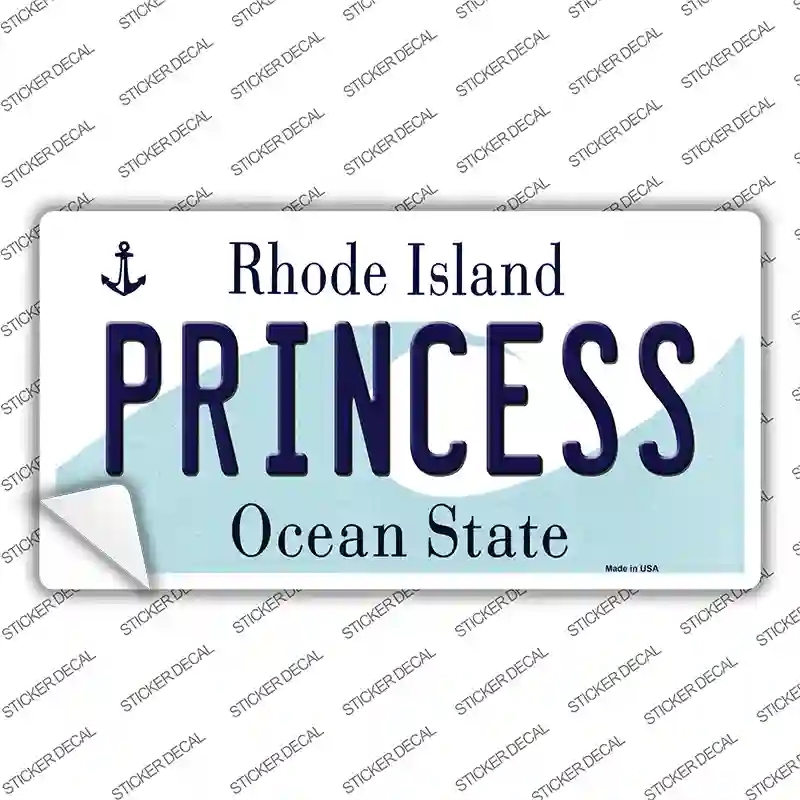 LP-11212s-L Princess Rhode Island State Novelty Sticker Decal, Large