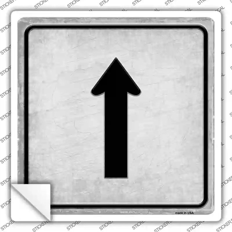 SQ-723s-S Straight Novelty Square Sticker Decal, Small