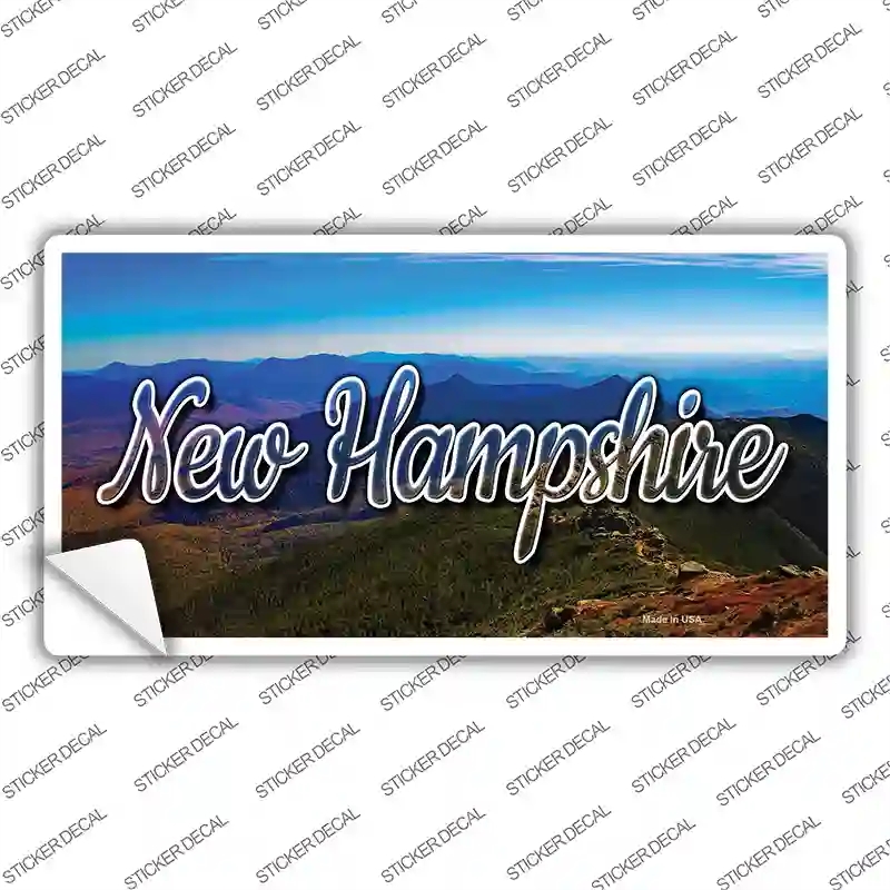 LP-11615s-XL   Hampshire Mountain Range State Novelty Sticker Decal, Extra Large