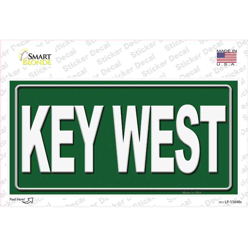LP-11648s-M Key West Novelty Sticker Decal, Medium