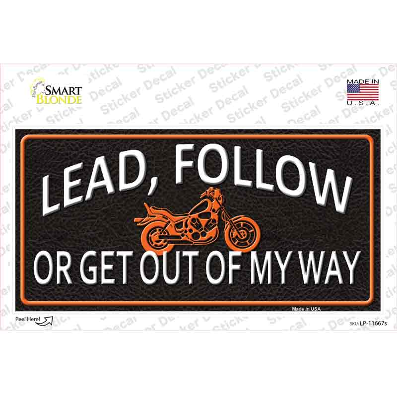 LP-11667s-M Lead Follow Novelty Sticker Decal, Medium