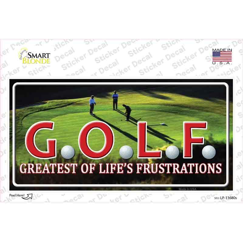 LP-11680s-M Golf Novelty Sticker Decal, Medium