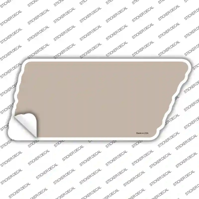 TN-014s-L Tan Solid Novelty Tennessee Shape Sticker Decal, Large