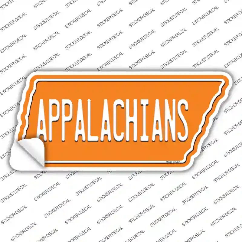TN-050s-L Appalachians Novelty Tennessee Shape Sticker Decal, Large