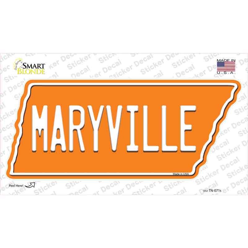 TN-071s-M Maryville Novelty Tennessee Shape Sticker Decal, Medium