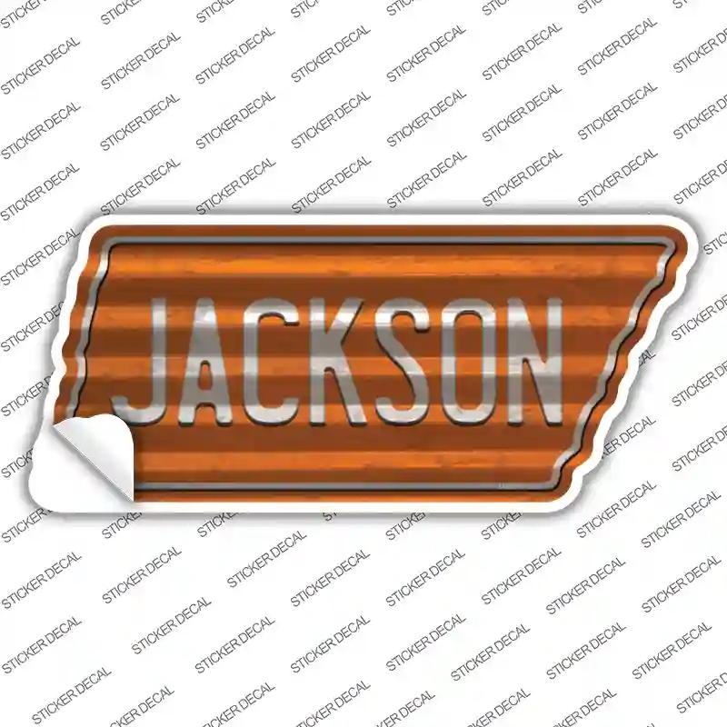 TN-248s-S Jackson Novelty Corrugated Tennessee Shape Sticker Decal, Small